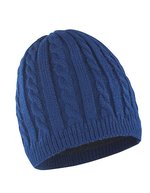 Result Winter Essentials Grob gestrickter Mariner Hut mit Fleece – Navy