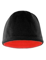 Result Winter Essentials Wendbare Fleece-Sturzmütze mit Kontrastfarbe – Black/Red