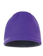 Result Winter Essentials Wendbare Fleece-Sturzmütze mit Kontrastfarbe – Purple/Charcoal Grey