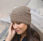 Result Winter Essentials Bonnet à motif torsadé avec doublure polaire, Fennel/Black One Size, RC376 – image 5