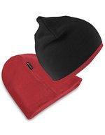 Result Winter Essentials Wendbarer Fashion-Fit-Hut aus Polyacryl – Black/Red