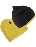 Result Winter Essentials Wendbarer Fashion-Fit-Hut aus Polyacryl – Black/Yellow