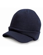 Result Winter Essentials Esco Army Strickmütze mit Schirm, Black One Size, RC60 – Navy