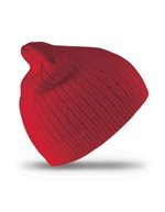 Result Winter Essentials Baumwoll Beanie mit Doppelstärke, Black One Size, RC74 – Rosso