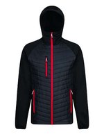 Hybridjacke mit Stretchmaterial und Taschen – Black/Classic Red