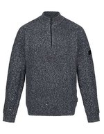 Regatta Professional Solomon Zip-Neck Strickpullover Grau/Navy, Dark Grey Marl S, RG0673 – Bild 2