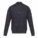 Regatta Professional Solomon Zip-Neck Strickpullover Grau/Navy, Dark Grey Marl S, RG0673 – immagine 3