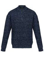Regatta Professional Solomon Zip-Neck Strickpullover Grau/Navy, Dark Grey Marl S, RG0673 – Navy Marl