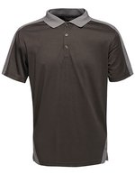 Coolweave Polo mit 3-Knopfleiste – Black/Seal Grey (Solid)