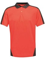 Coolweave Polo mit 3-Knopfleiste – Classic Red/Black