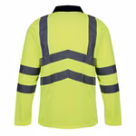 Regatta High Visibility Polo Hi-Vis a maniche lunghe con Zip, Yellow/Navy L, RG192 – immagine 4