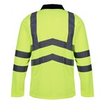 Regatta High Visibility Langarm-Hi-Vis Poloshirt mit Reißverschluss, Orange/Navy S, RG192 – Bild 4