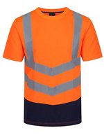 Regatta High Visibility Hi-Vis Kurzarm T-Shirt mit Reflexstreifen, Yellow/Navy 3XL, RG194 – Bild 1