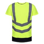 Regatta High Visibility Hi-Vis Kurzarm T-Shirt mit Reflexstreifen, Yellow/Navy 3XL, RG194 – Bild 3