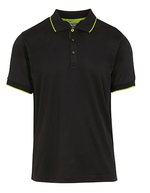 Regatta Professional Antibakterielles Kurzarm-Poloshirt aus Piqué – Black/Lime