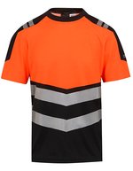Hi-Vis X-Pro T-Shirt (Class 1) – Black/Orange
