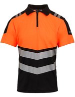 Hi-Vis X-Pro Polo (Class 1) – Black/Orange