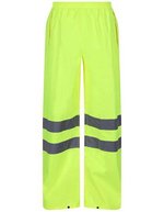 Regatta High Visibility Reflektierende Packaway-Hosen aus Polyester – Yellow