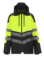 Hi-Vis X-Pro Waterproof Shell Veste (Class 2) – Black/Yellow
