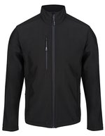 Recycelte Softshelljacke mit winddichten Eigenschaften – Black