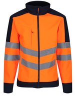 Regatta High Visibility Hi-Vis Softshell Jacke mit Taschen – Orange/Navy