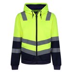 Regatta High Visibility Hochsichtbarer Fleece-Hoodie mit Kapuze, Orange/Navy S, RG6250 – Bild 3