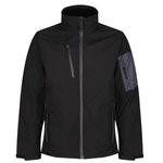 Regatta Professional Softshell-Jacke Arcola mit 3-Lagen-Membran, Black/Seal Grey (Solid) XL, RG674 – Bild 3