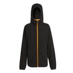 Regatta Professional Navigate Kapuzen-Fleecejacke mit Reißverschluss, Black/Seal Grey S, RG690 – Nero/Arancione Pop