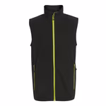 Fleece Bodywarmer mit Stretch-Einfassungen – Black/Lime
