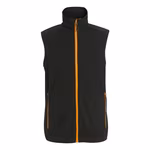 Fleece Bodywarmer mit Stretch-Einfassungen – Black/Orange Pop