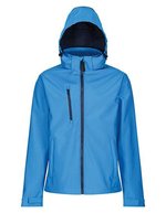 Venturer 3-Layer Printable Hooded Softshell Jacket – French Blue/Navy