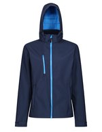 Venturer 3-Layer Printable Hooded Softshell Jacket – Navy/French Blue