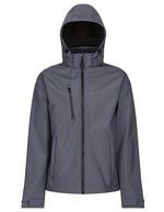 Regatta Professional Venturer 3-Layer Softshell-Jacke mit Kapuze, Black/Black S, RG701 – Seal Grey/Black