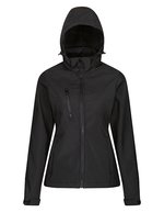 Regatta Professional Softshell-Jacke 3-lagig mit Kapuze für Damen – Black/Black