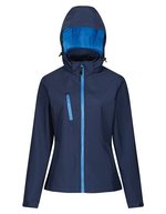 Regatta Professional Softshell-Jacke 3-lagig mit Kapuze für Damen – Navy/French Blue