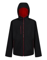 Regatta Professional Navigate 2-Layer Softshelljacke mit Kapuze, Black/Classic Red S, RG705 – Bild 2