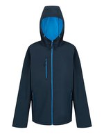 Regatta Professional Navigate 2-Layer Softshelljacke mit Kapuze, Black/Classic Red S, RG705 – Blu navy/Francese Blu