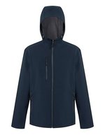 Regatta Professional Navigate 2-Layer Softshelljacke mit Kapuze, Black/Classic Red S, RG705 – Blu navy/Foca Grigio