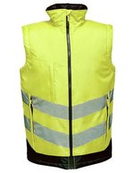 Regatta High Visibility Hi-Vis Weste mit Thermo-Guard Isolierung, Orange/Navy S, RG840 – Yellow/Navy