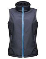 Regatta Professional Softshell-Weste mit Druckoption für Damen, Black/Black 36 (10), RG845 – Marine/Francais Bleu