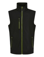 Regatta Professional 2-Layer Softshell Bodywarmer mit Fleecefutter, Black/Lime XL, RG915 – Black/Lime