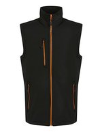 Regatta Professional 2-Layer Softshell Bodywarmer mit Fleecefutter, Black/Lime XL, RG915 – Black/Orange Pop