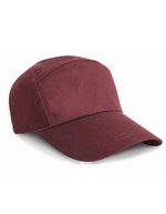 Result Headwear 7-Panel Baumwoll-Werbemütze mit Verschluss – Burgundy