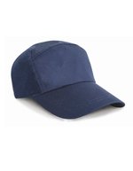 Result Headwear 7-Panel Baumwoll-Werbemütze mit Verschluss – Navy