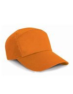 Result Headwear 7-Panel Baumwoll-Werbemütze mit Verschluss – Orange