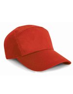 Result Headwear 7-Panel Baumwoll-Werbemütze mit Verschluss, Black One Size, RH02 – Red