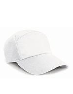 Result Headwear 7-Panel Baumwoll-Werbemütze mit Verschluss, Black One Size, RH02 – White