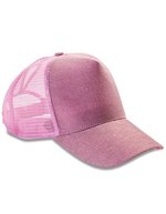 Result Headwear New York Sparkle Cap mit Pferdeschwanzöffnung – Baby Pink