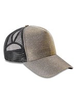 Result Headwear New York Sparkle Cap mit Pferdeschwanzöffnung – Gold