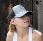 Result Headwear New York Sparkle Cap mit Pferdeschwanzöffnung, Baby Pink One Size, RH090 – Bild 6